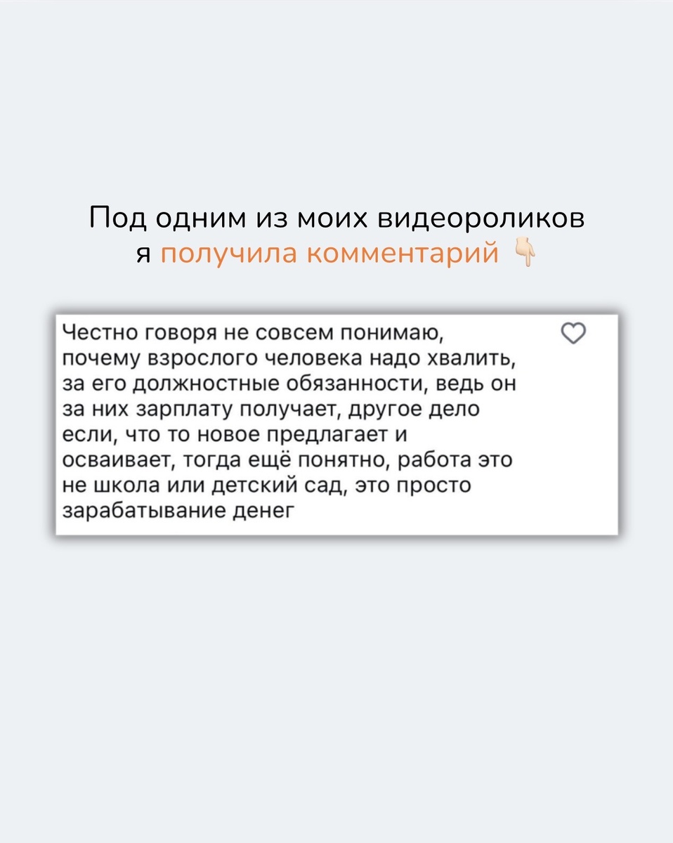 Комментарий подписчика 