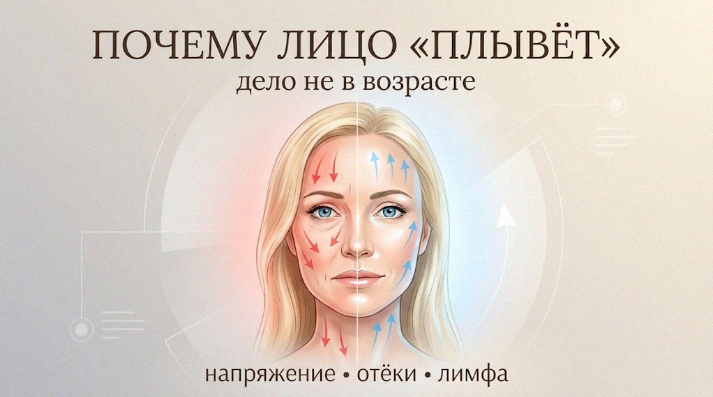Напряжение в мышцах, отеки на лице и застой лимфы - что влияет на поплывшее лицо