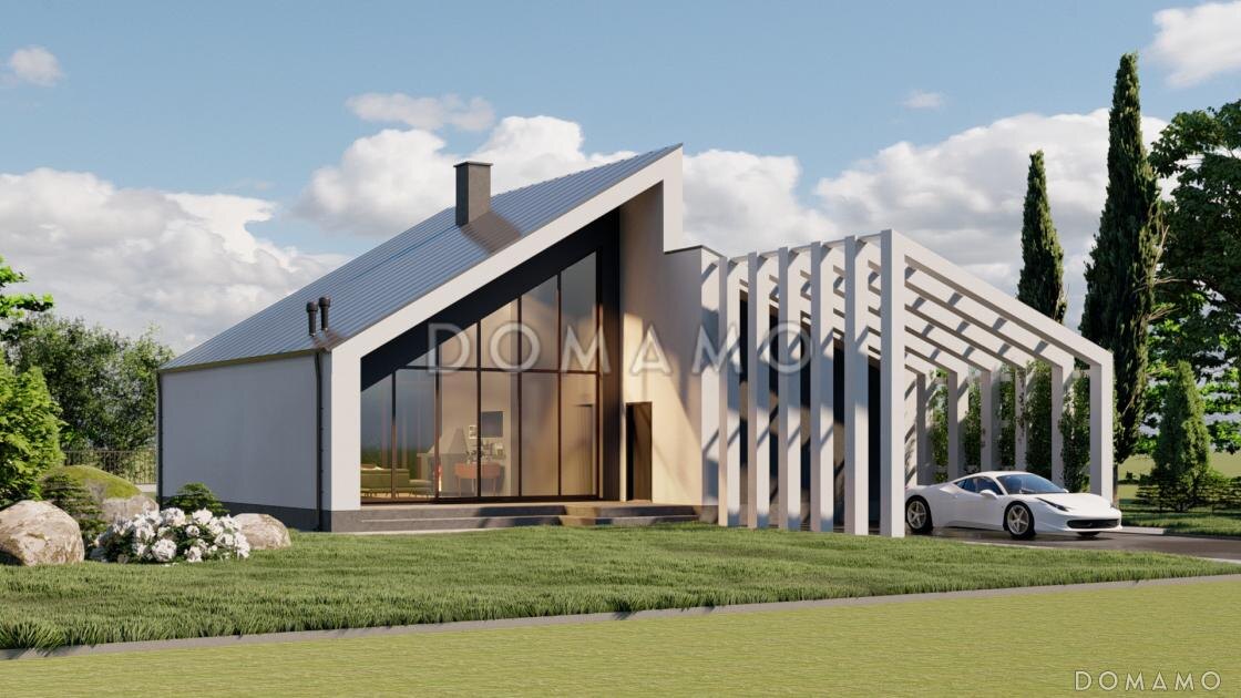 D5534 – проект каркасного дома в стиле хай-тек