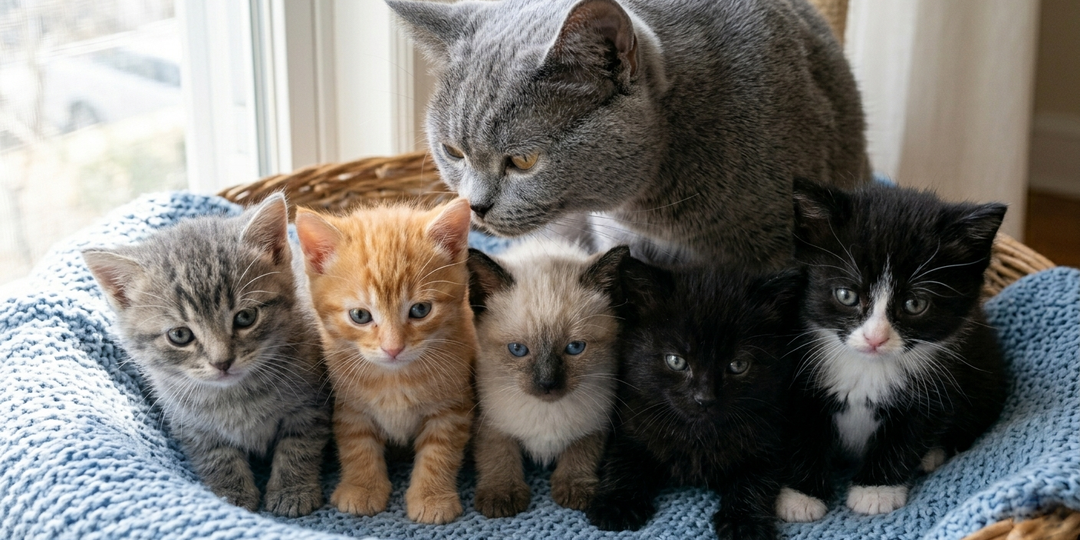 Как в одном помете рождаются котята от пяти разных отцов (объясняю на пальцах)