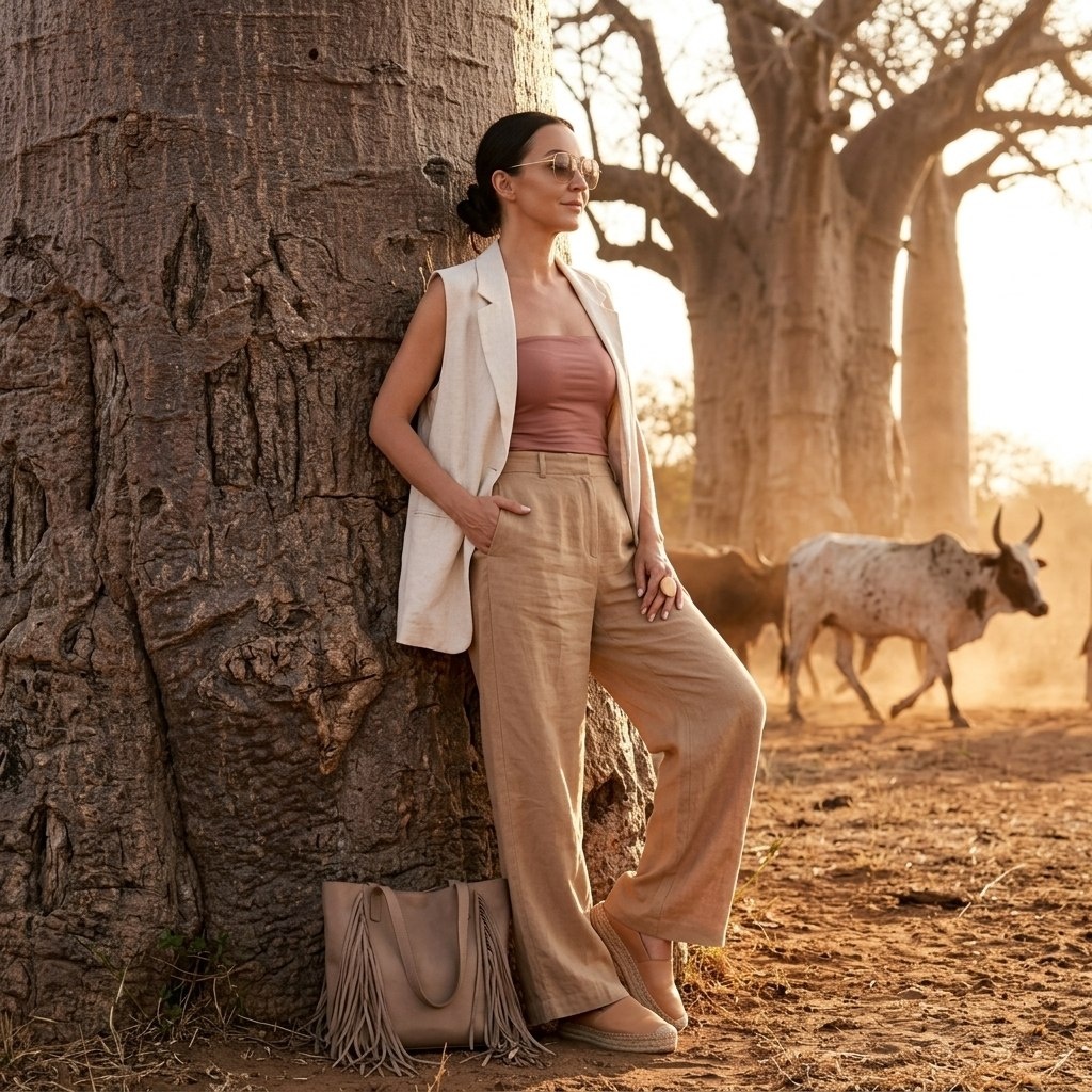 Эко-шик в оттенках терракоты и белого. Вы часть сафари, но из журнала Architectural Digest.