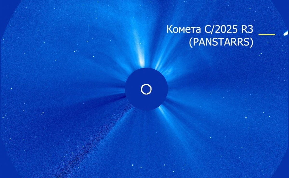    Комета C/2025 R3 (PANSTARRS) появилась в поле зрения коронографа LASCO C3Лаборатория солнечной астрономии ИКИ РАН