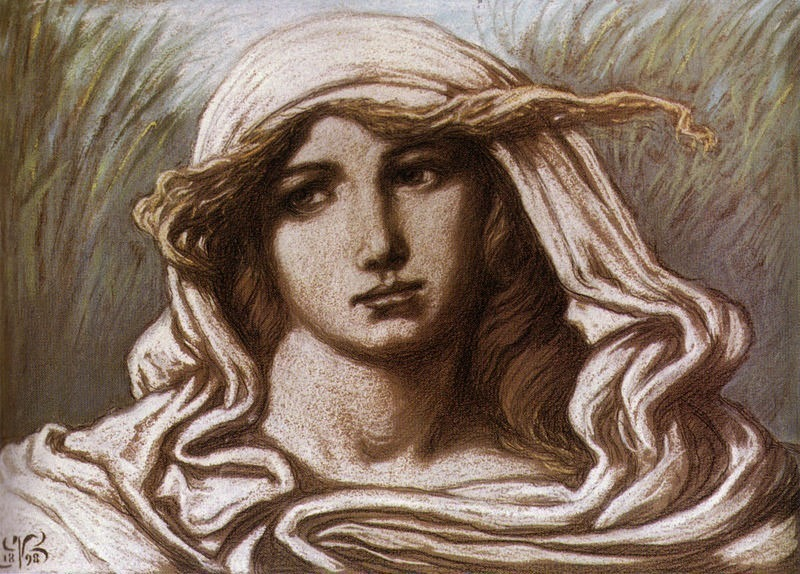  Веддер Элайху. Голова молодой женщины. 1900
