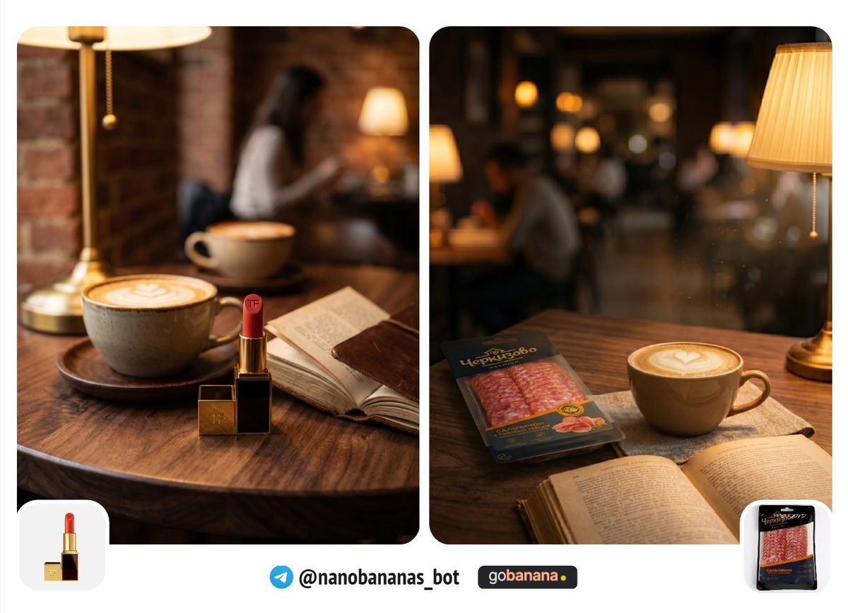 Продукт в кофейной атмосфере