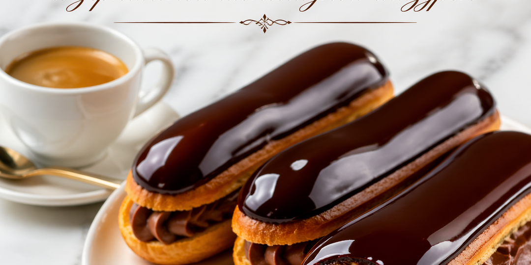 Эклеры с шоколадным заварным кремом и зеркальной шоколадной глазурью