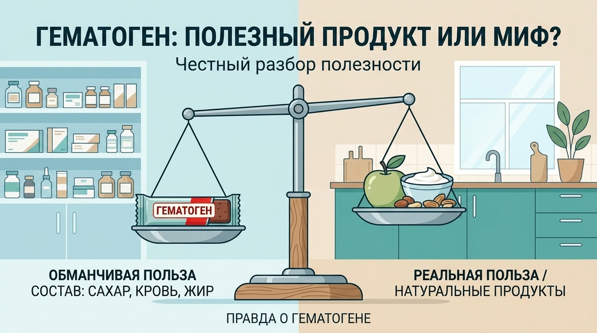 Если сравнивать гематоген с конфетой, он и правда может выглядеть чуть благороднее