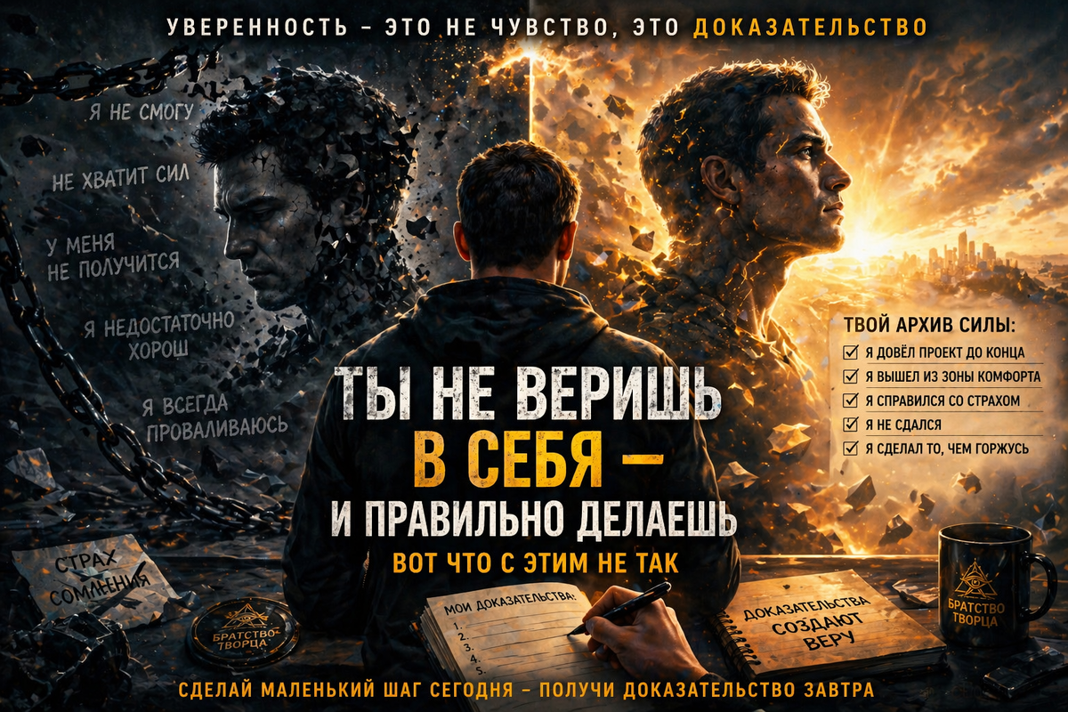 Ты не веришь в себя — и правильно делаешь (вот что с этим не так)