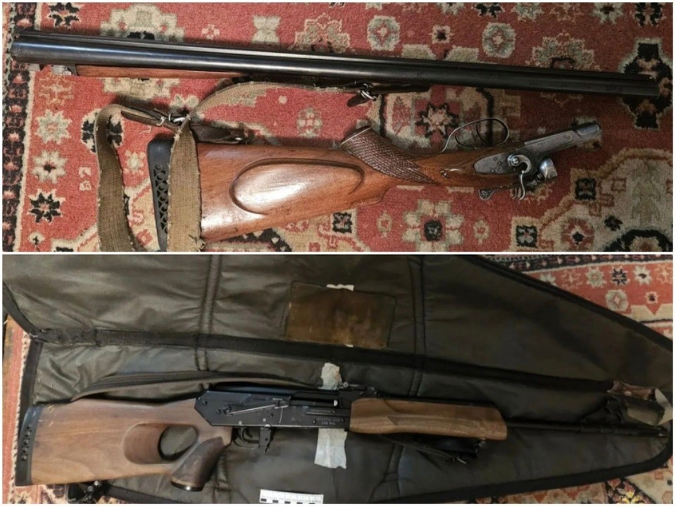    Дома у него нашли ружья. Фото: МВД Тверской области.