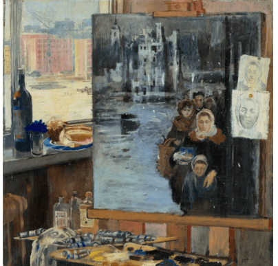Ю.Пименов. Воспоминания о военном пайковом  хлебе,1962. Источник фото:https://lavrus.tretyakov.ru/publications/10-kartin-pimenova/