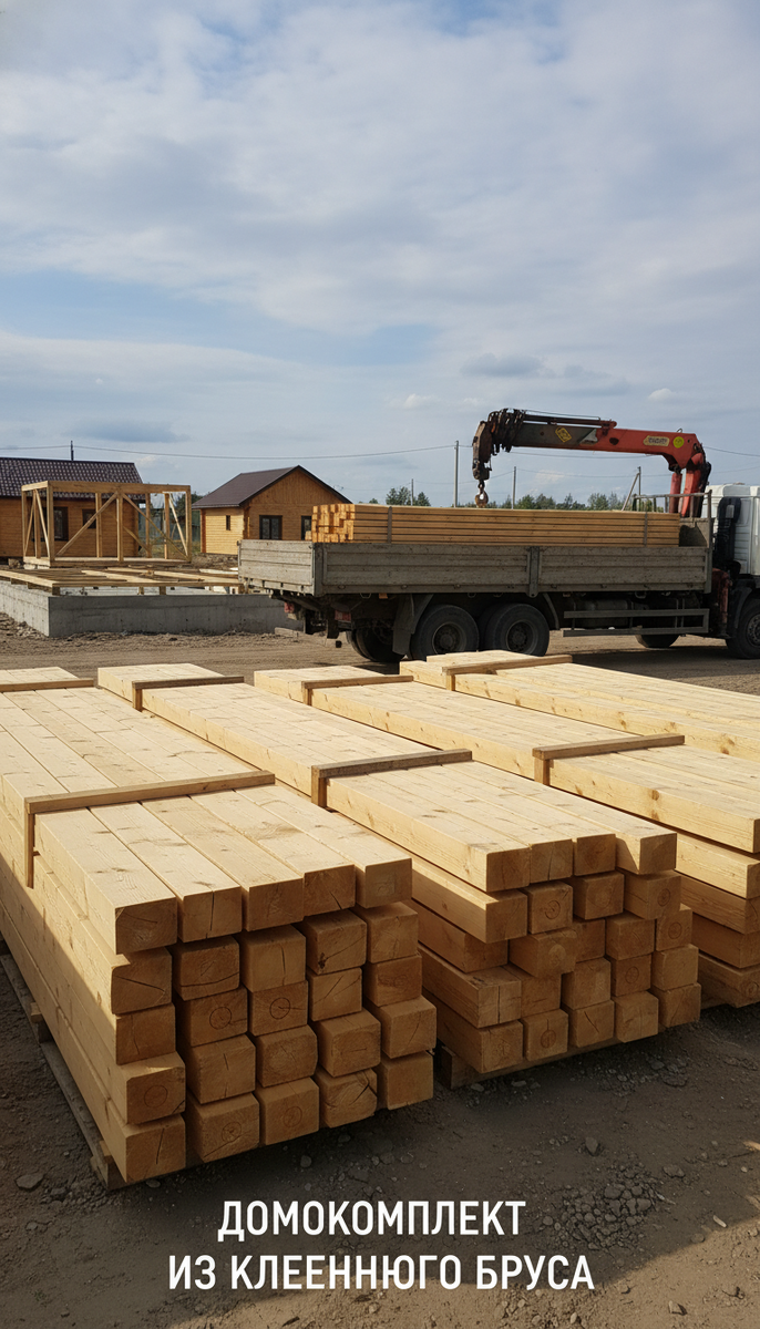 Материал для домокомплекта из клеенного бруса