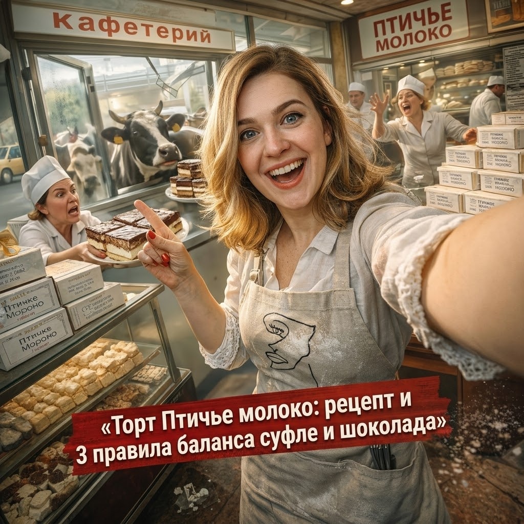    Идеальный баланс суфле и шоколада в торте Птичье молоко admin