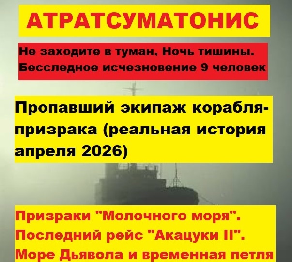 Призраки "Молочного моря". Последний рейс "Акацуки II". Море Дьявола и временная петля. Не заходите в туман. АТРАТСУМАТОНИС