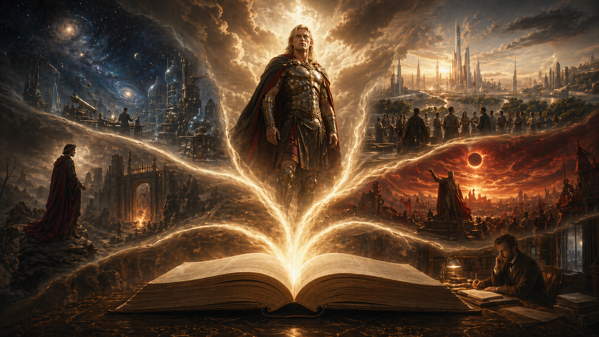 Композиция показывает, что у «Христоносца» есть духовные и литературные родственники, но он не растворяется в них: разные линии сходятся в новом повествовательном центре.