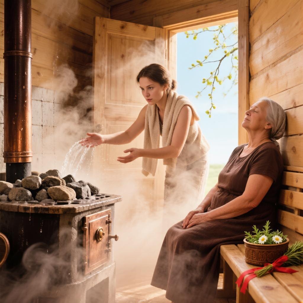 На Василия весна землю парит». В бане пар стоит столбом — выгоняет зимнюю хворь и даёт телу лёгкость перед летними работами.