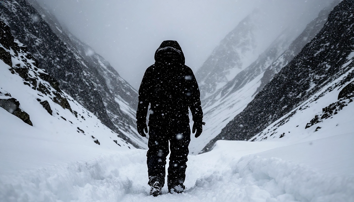 Незнакомец принёс припасы и снаряжение из упавшей в пропасть палатки. 