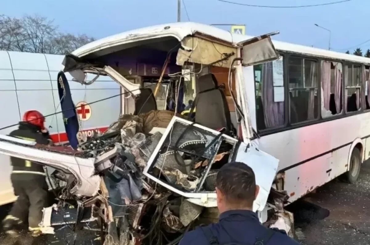    МЧС РФ показало кадры с места смертельного ДТП фуры и автобуса в Ленобласти
