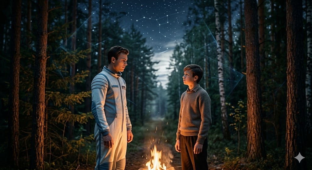 "Прощание на Грани Кристалла", иллюстрация создана сетью Джемини