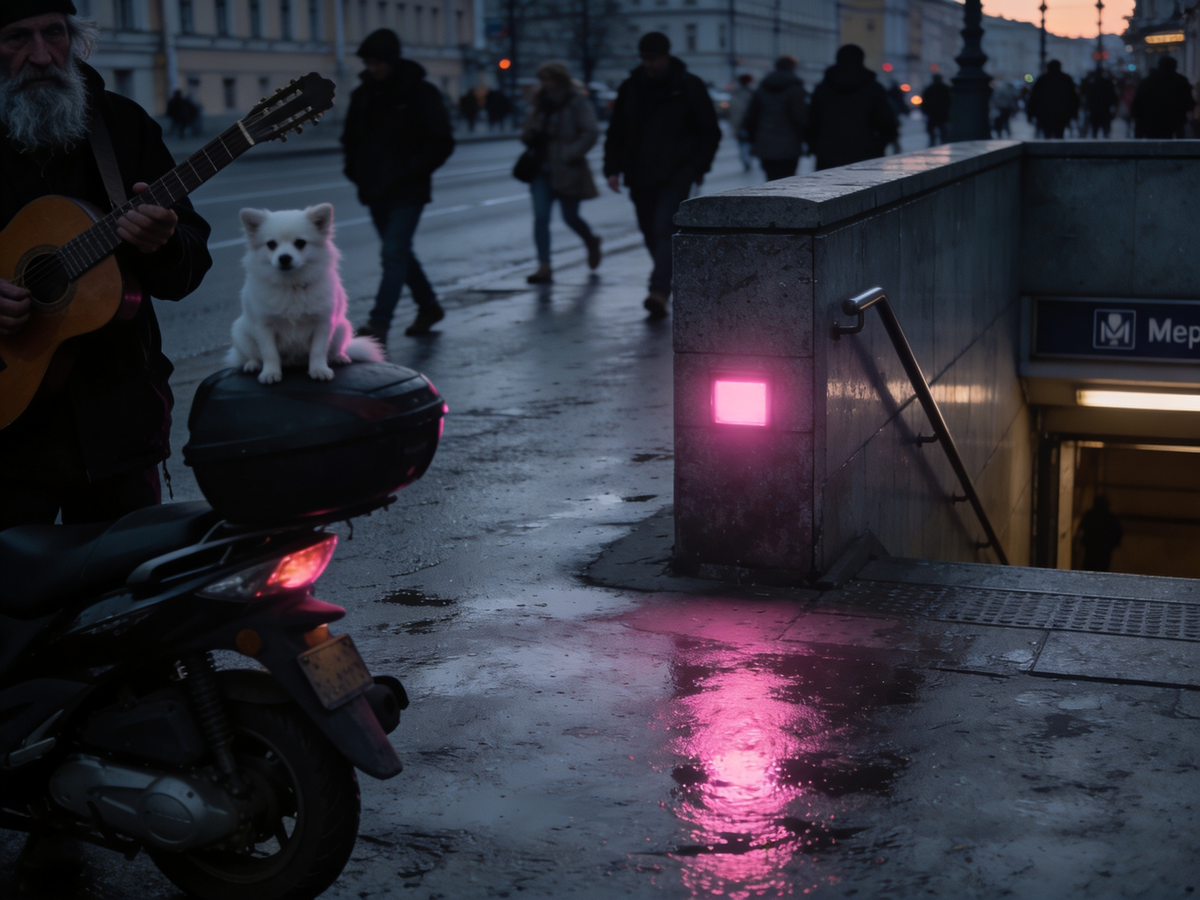 Толпа безликой темной массой течет мимо, уставившись в экраны смартфонов.