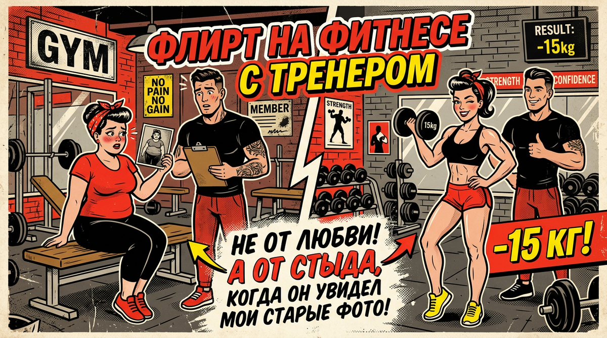 Флирт на фитнесе с тренером привёл к тому, что я похудела на 15 кг