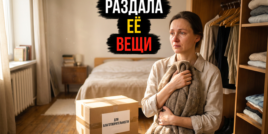 Раздала её вещи чужим людям и вина вдруг исчезла
