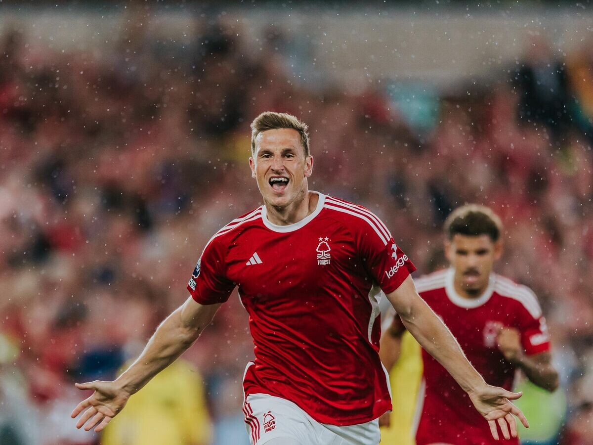    Нападающий "Ноттингем Форест" Крис Вуд в матче АПЛ | © пресс-служба клуба "Ноттингем Форест"