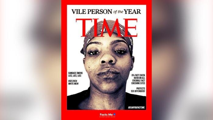 Трамп опубликовал псевдообложку Time с фотографией Кэндис Оуэнс. Фото © Truth Social / Donald J. Trump