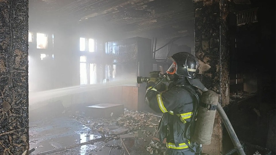 Подробности пожара в здании на пр. Ленина, 94 рассказали в МЧС