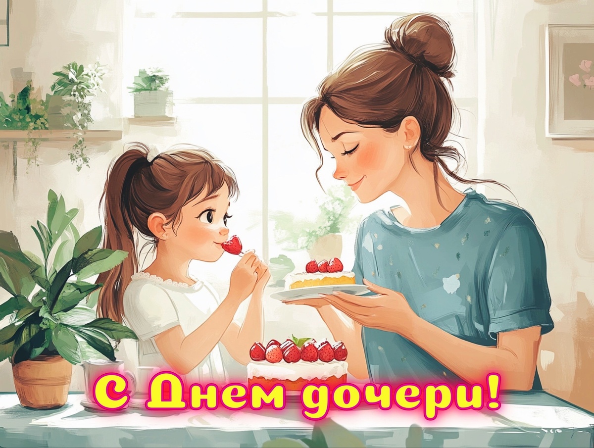 я бы подпись подкорректировала на "с вашим днём, дочери!" )))