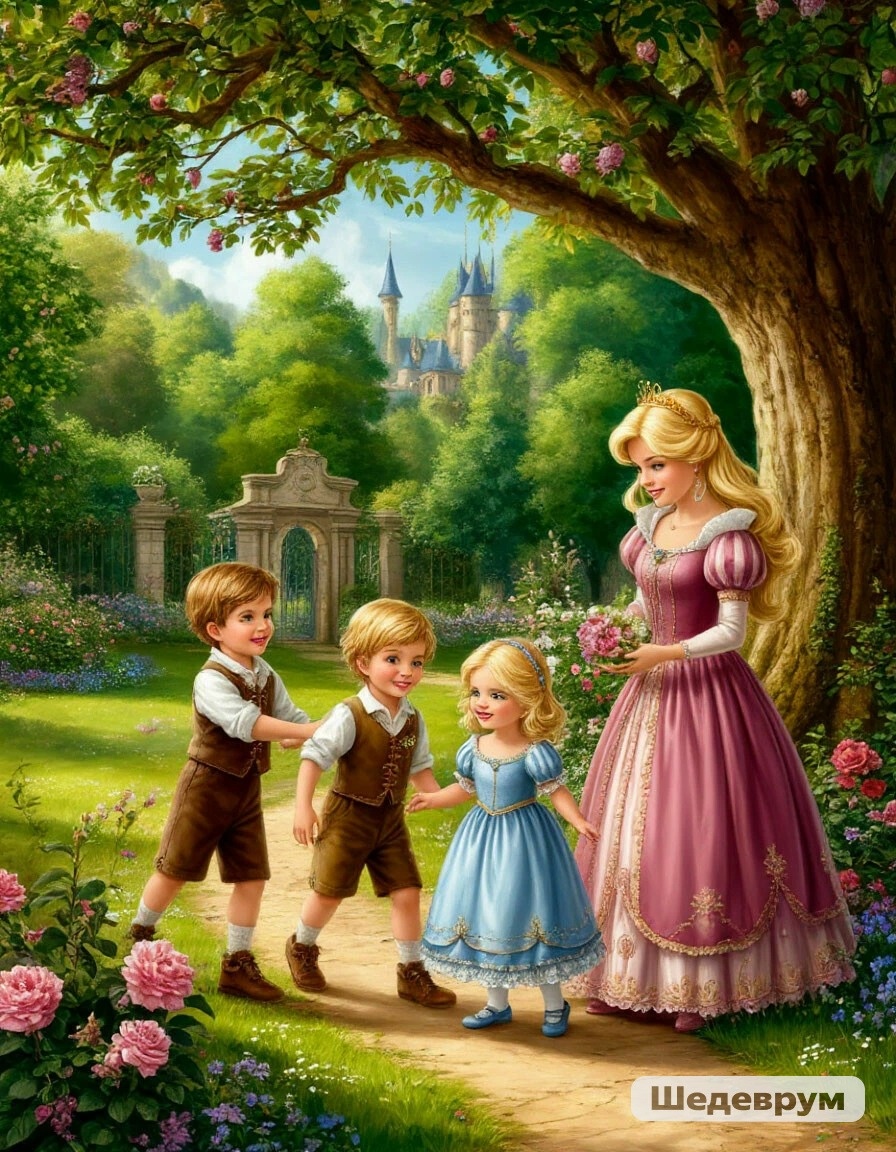 Внуки с бабушкой