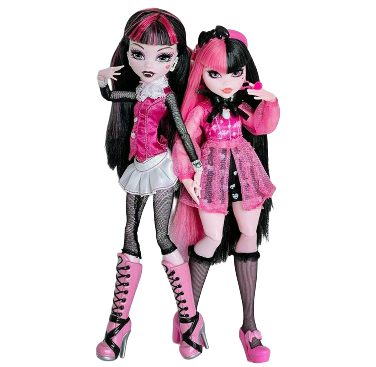 Monster High (G1) Wave 1 Draculaura (2010) и Monster High (G3) Faboolous Friends (Wave 1) Draculaura (2022)