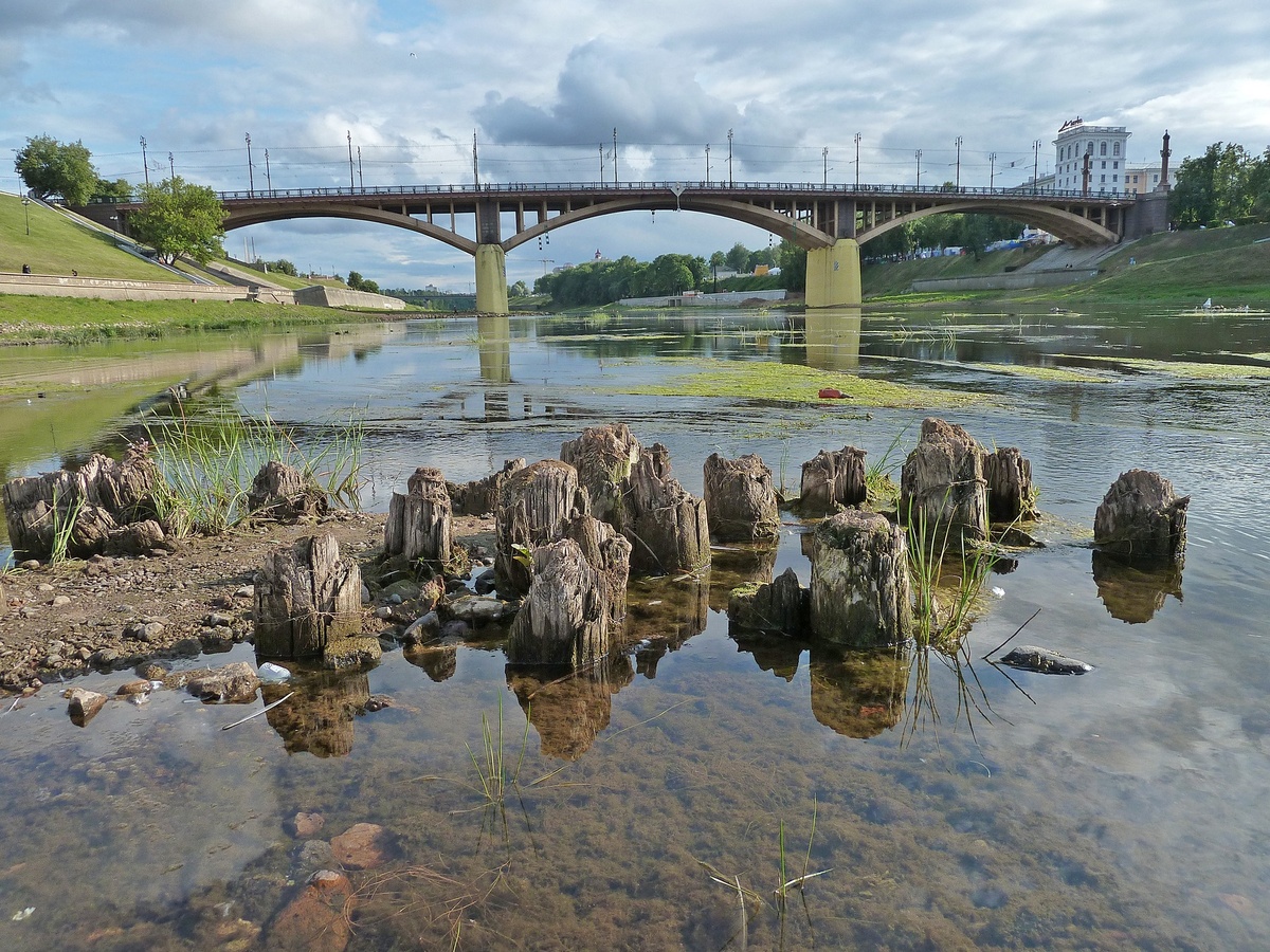 Остатки оснований свайного моста. 2015 год. Фото: Валерий Шишанов