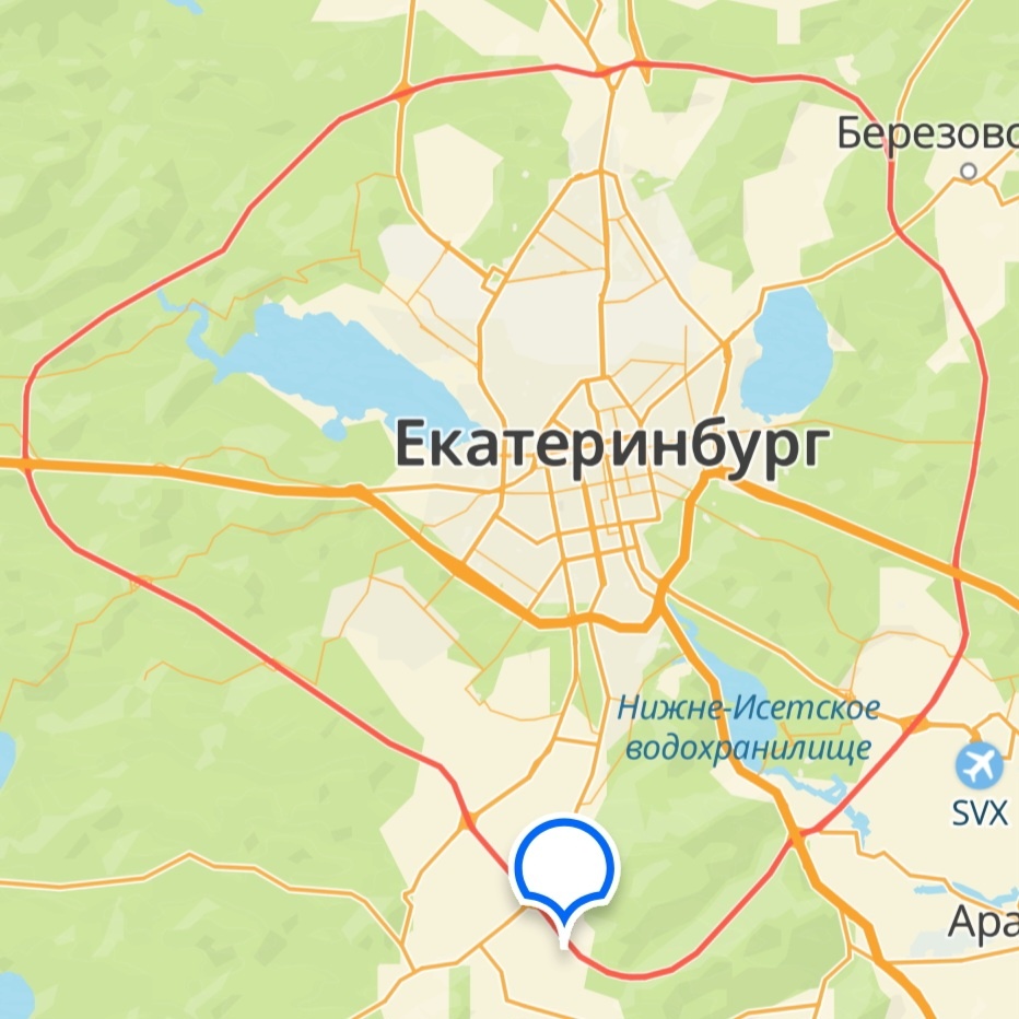 ЕКАД огибает Екатеринбург по всему периметру.