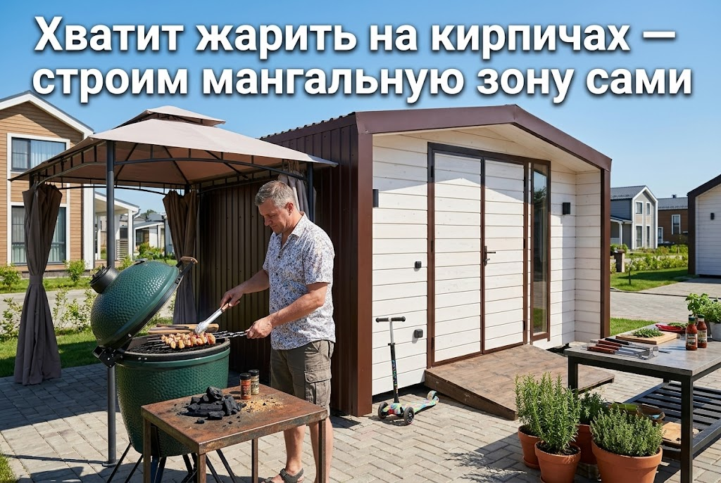    Идеи оформления мангальной зоны: от кострища до уютной беседки. hozblock