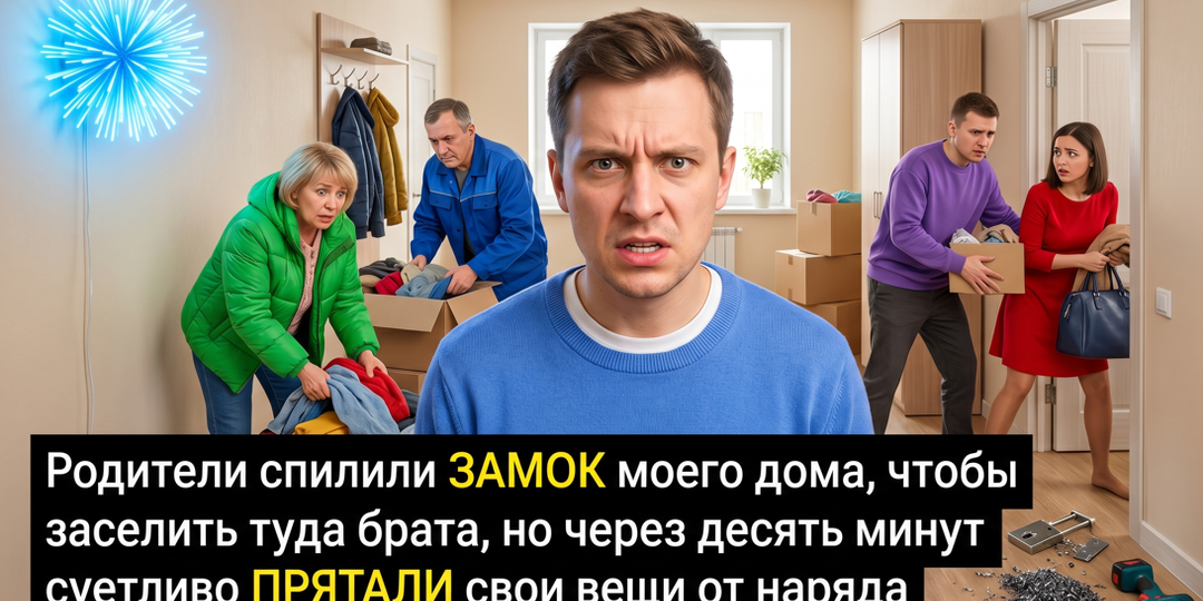 Родители вскрыли мой дом, чтобы заселить туда брата, но совсем скоро суетливо прятали свои вещи от наряда