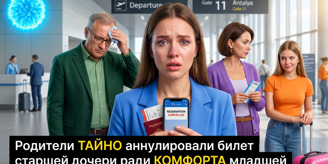 Родители тайно аннулировали билет старшей дочери ради комфорта младшей, но через три дня умоляли спасти их из иностранной полиции