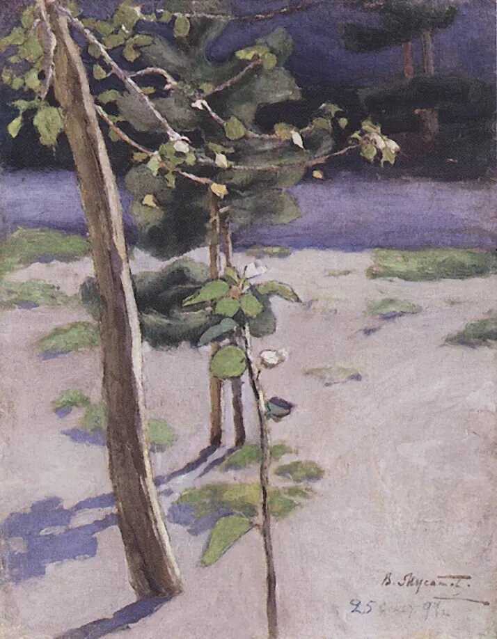 Виктор Борисов-Мусатов. У реки. Этюд. 1894