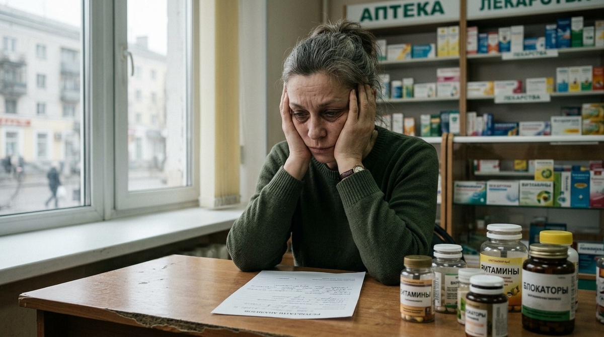 АЛТ и АСТ в референсе, цифры почти образцовые. Формально всё хорошо. Но лицо осунувшееся, под глазами тени, руки лежат на столе вяло