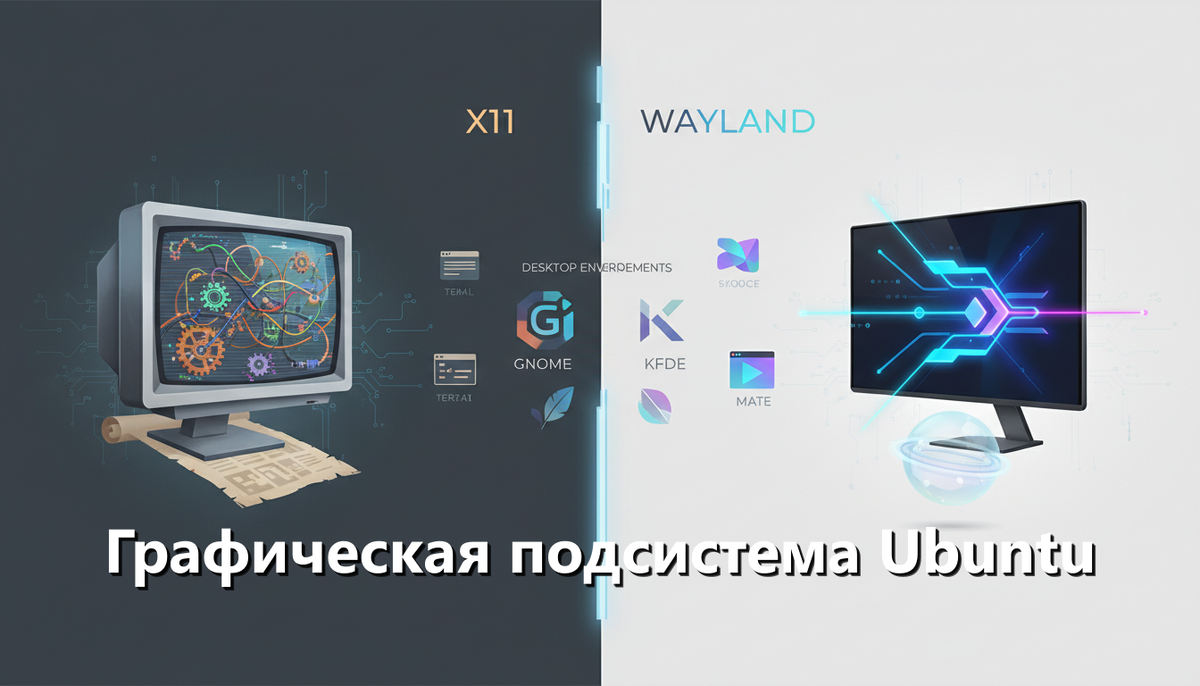 Графическая подсистема Ubuntu: X11 vs Wayland, дисплейные серверы и графические оболочки 
