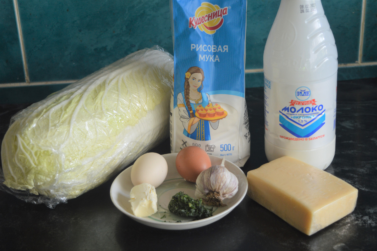 Диетические блины из пекинской капусты. Шаг 1.