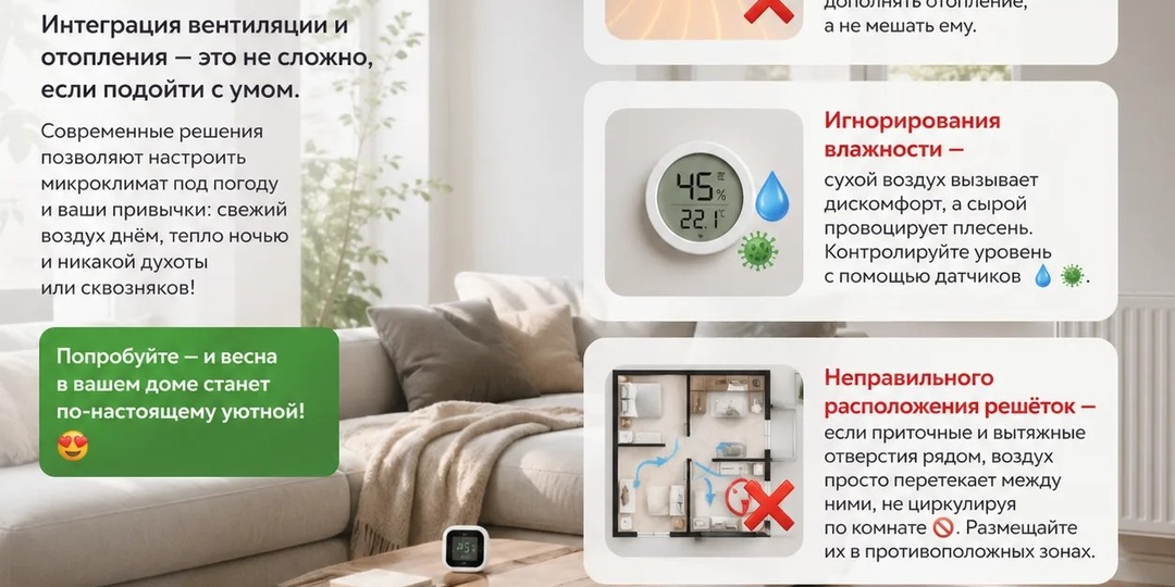 Как интегрировать вентиляцию и отопление весной: полное руководство для комфортного микроклимата