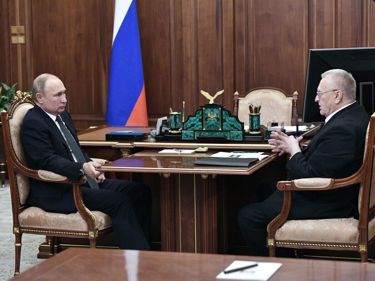    Президент РФ В. Путин встретился с лидером ЛДПР В. Жириновским | © РИА Новости / Алексей Никольский