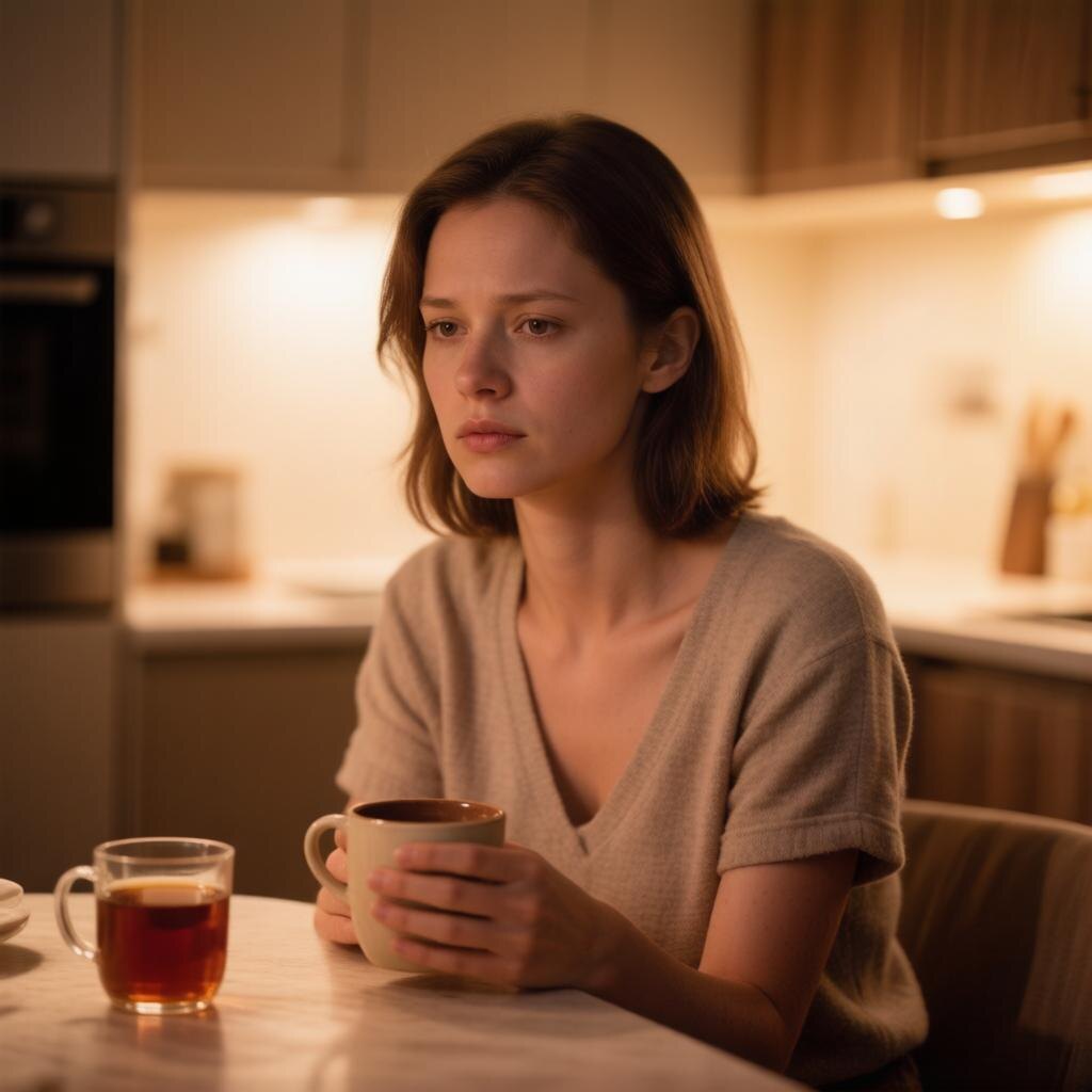 Та самая ночь — сидела на кухне, пила чай и думала, почему всё по кругу.