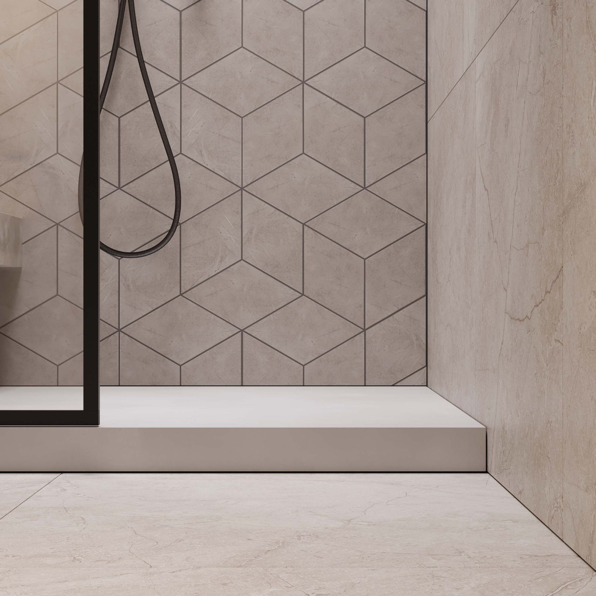 Керамогранит Мармулла в интерьере ванной комнаты. Источник: Estima