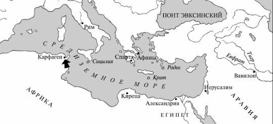 Карта средизмноморского побережья в античности