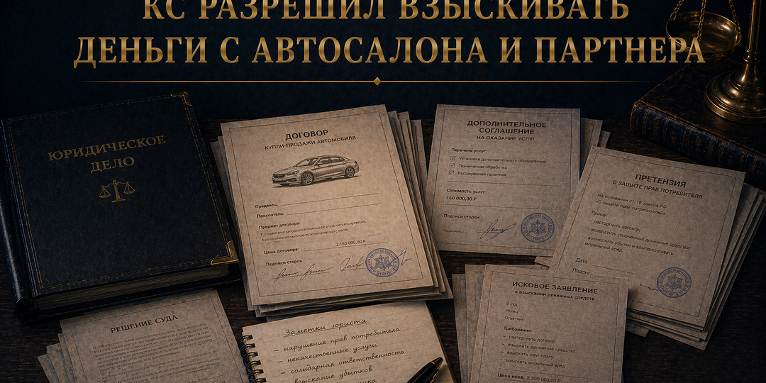 Автосалон навязал допуслугу через партнера? КС разрешил взыскивать деньги с обоих