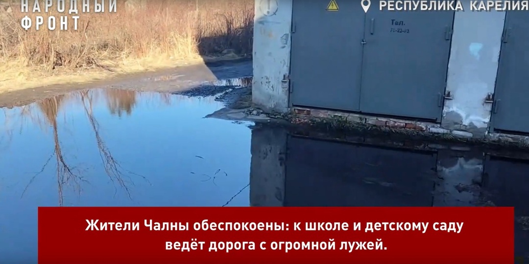 Лужи испугались в карельском поселке