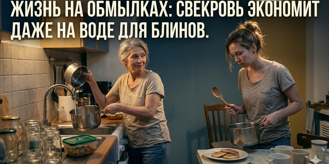 Жизнь на обмылках: Свекровь экономит даже на воде для блинов