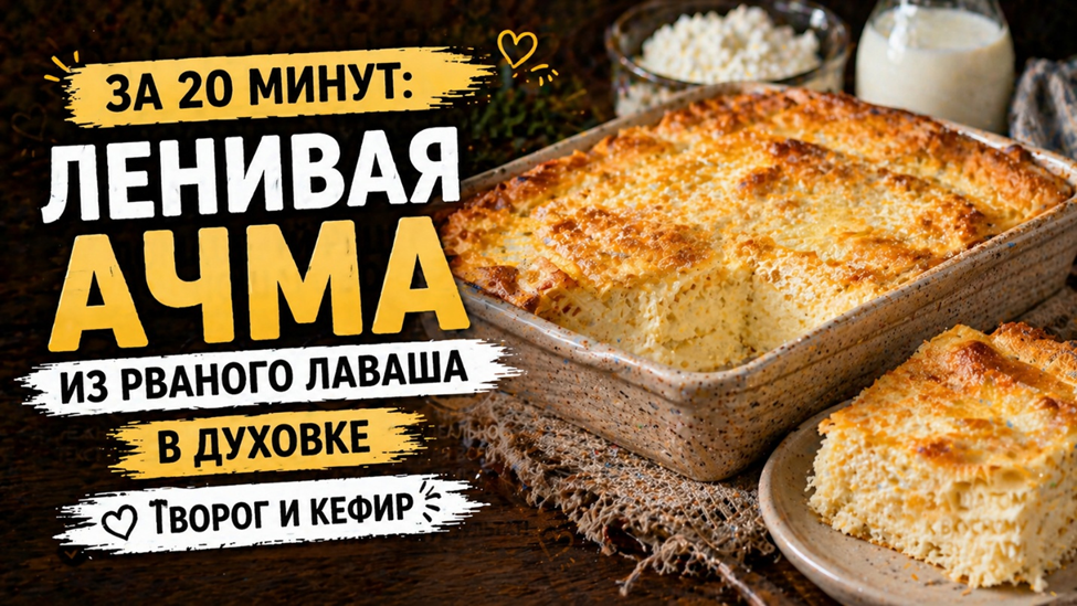 Ачма с творогом и кефиром рецепт