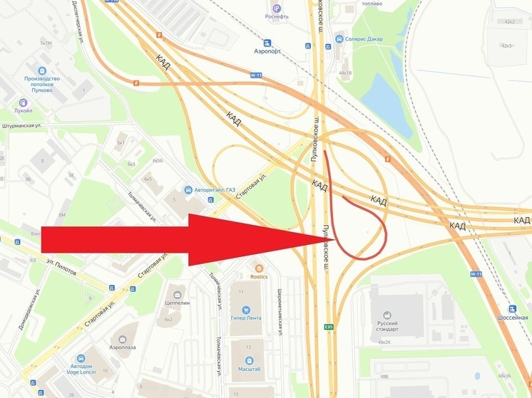     Под ограничения попадает съезд №8 на 68-м километре трассы. Фото: пресс-служба ФКУ Упрдор «Северо-Запад»