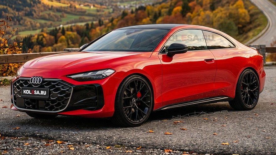    Рендер Audi A5 Coupe третьего поколения